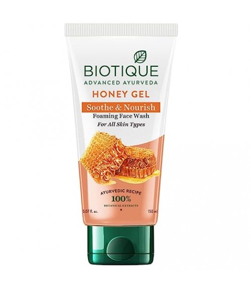 Biotique Honey Gel Soothe & Nourish Foaming Face Wash For All Skin Types 150 Ml
